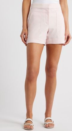 Wit & Wisdom Seamed High Waist A-Line Shorts in Ballet Pink at Nordstrom, Size 14
