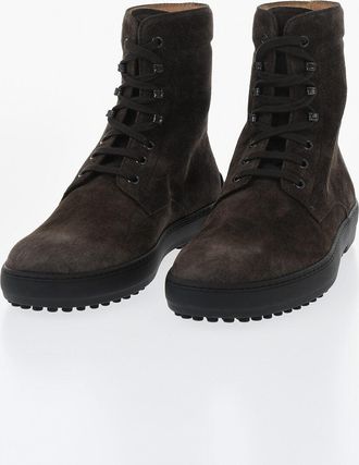 Tod's Stivali In Suede Con Stringhe Tods