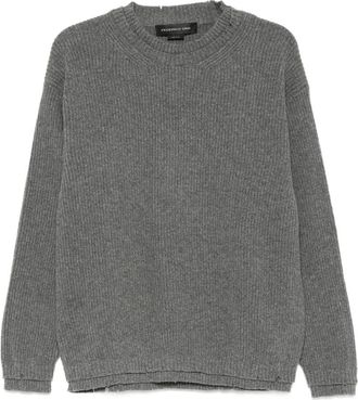 Federico Cina Truien & Vesten, Dames, Grijs, S, Round-neck Truien