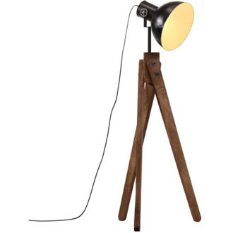 vidaXL L&aacute;mpara De Pie Negra 25 W E27 45x45x120 Cm Vidaxl