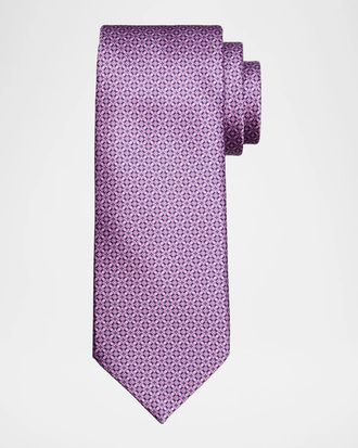 Stefano Ricci Men & apos;s Geometric Floral Silk Tie