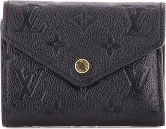 Louis Vuitton Victorine Wallet Monogram Empreinte Leather small wallets - women - Calf Leather - One Size - Black