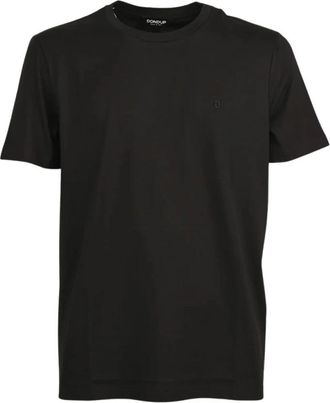 Dondup Regular Crew-neck T-shirt in Jersey - Dames - T-shirts - Zwart - S - Katoen - Tops