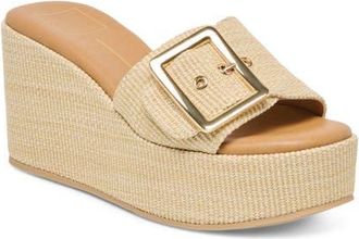 Dolce Vita Jilian Platform Wedge Sandal in Light Natural Raffia at Nordstrom, Size 5.5