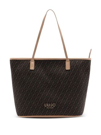Liu Jo monogram jacquard tote bag - Brown