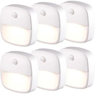 OEM Luz Nocturna Led Con Sensor De Movimiento, Juego De 6 Luces Nocturnas Con Sensor De Movimiento Y Pilas, Luz Autoadhesiva Para Escaleras, Luz Para Arma