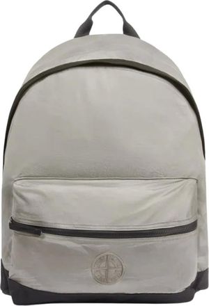 Stone Island Tassen, Heren, Grijs, ONE Size, Nylon, Nylon Metal in Econyl Gewatteerde Rugzak