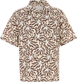 Prada Brown Regular Floral Shirt