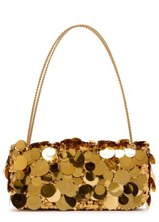Paco Rabanne Embellished Metallic Leather Shoulder bag - Gold - One Size