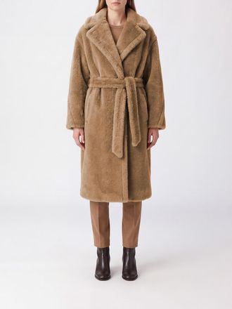 Max Mara S Max Mara Cappotto a vestaglia in pelliccia sintetica con cintura