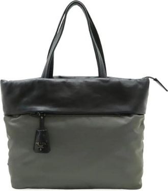 Prada Pre-owned Tote Bags, female, Black, Size: ONE SIZE Pre-owned Leather prada-bags