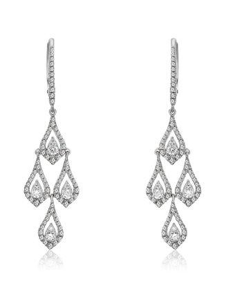 Diana M. Jewels Fine Jewelry 14K White Gold 0.88 Ct. Tw. Diamond Earrings