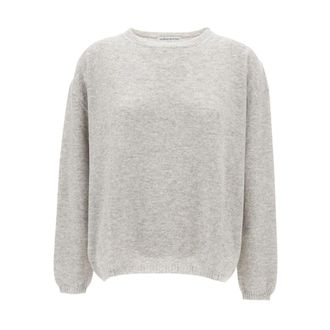 Stefano Mortari Trui met ronde hals - Dames - Cashmere truien - Grijs - L - Kasjmier - Truien & Vesten