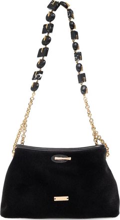 Cult Gaia Kiraz kleine schoudertas met kralenketting - Zwart