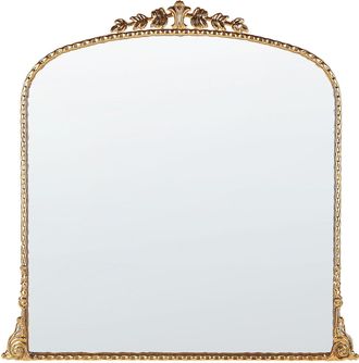 Beliani Specchio Decorativo Da Parete Stile Glamour Appeso 71 X 71 Cm Oro Livry