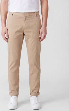 Dondup Pantaloni chino Gaubert slim fit in velluto a coste con risvolto