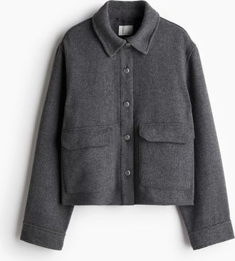 H&M Jacke mit Knopfleiste - Grau