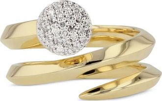 Phillips House 14K yellow gold Infinity Double Wrap Knife Edge diamond ring