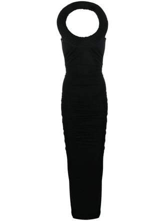 Off-white Mouwloze avondjurk - Zwart