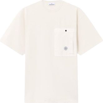 Stone Island S0115 POCKET T SHIRT Size: XL, colour: IVORY