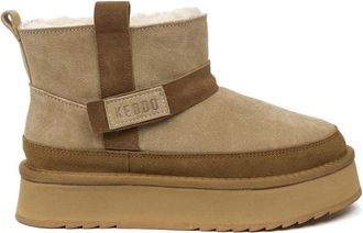 Keddo Casual Gesloten Enkellaarsjes - Dames - Winterlaarzen - Beige - 37 EU - Schoenen