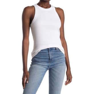 James Perse Ribbed Knit Tank in Wht at Nordstrom Rack, Size 3 (Fits Like 8-10 Us)