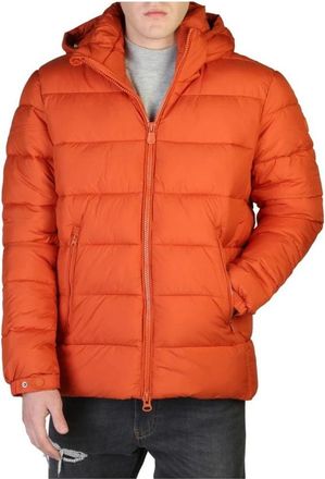 Save The Duck Nylon Bomberjack met Geribbelde Boorden - Heren - Winterjassen - Oranje - L - Nylon - Jassen