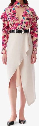 Iro Jelena Skirt With Front Slit In Ecru