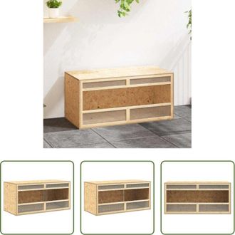 vidaXL Terrario per rettili - Terrario in Legno Multistrato 100x47x47 cm
