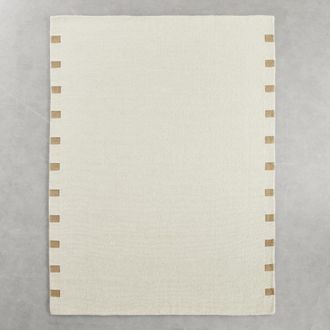 Maisons du monde Alfombra de lana y yute trenzado beige y crudo, 160x230 cm