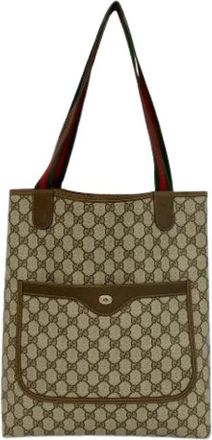 Gucci Pre-owned Vintage Tote Bag - Dames - Vintage Shopper - Bruin - ONE Size - Leer - Vintage