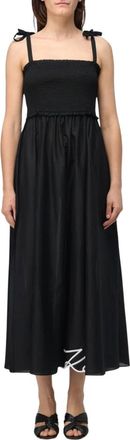 Karl Lagerfeld Midi Dresses, female, Black, Size: L Smocked Midi Dress
