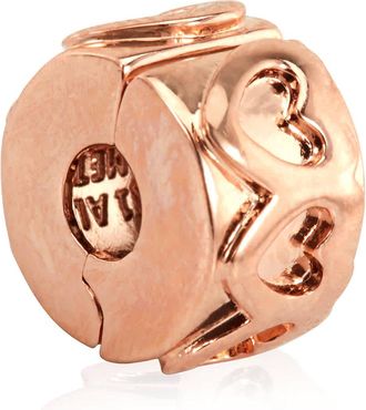 Pandora 14k Rose Gold-plated Band Of Hearts Clip Charm