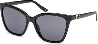 Guess Sunglasses, female, Black, Size: 56 MM Gu00191 Sunglasses