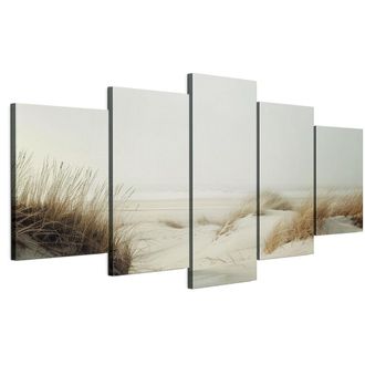 OEM Cuadro Sobre Lienzo Italiano De 100 X 50 Cm, Pent&aacute;ptico, Estilo Boho, Naturaleza. Cuadro Sobre Lienzo Italiano De 200 X 100 Cm, Pent&aacute;ptico, Estilo Boh