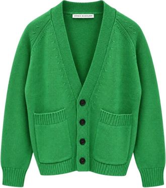 STUDIO NICHOLSON Sen Cardigan - Heren - Vesten - Groen - M - Wol - Truien & Vesten
