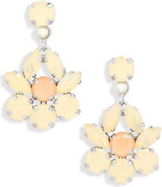 Simone Rocha Heartbloom Drop Earrings in Sand Opal/Clem/Pearl at Nordstrom