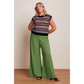 King Louie Peppa Pants Timba - Dames - Wijde Broeken - Groen - M - Broeken