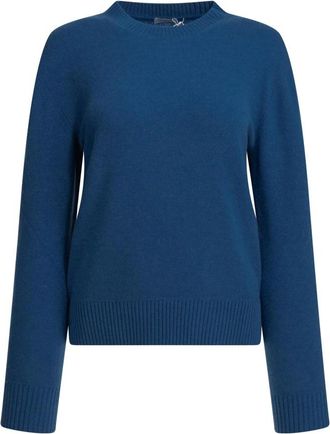 Semper Trui met ronde hals van kasjmier - Dames - Cashmere truien - Blauw - M - Kasjmier - Truien & Vesten