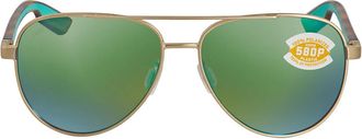 Costa PELI Green Mirror Polarized Polycarbonate Unisex Sunglasses PEL 287 OGMP 57