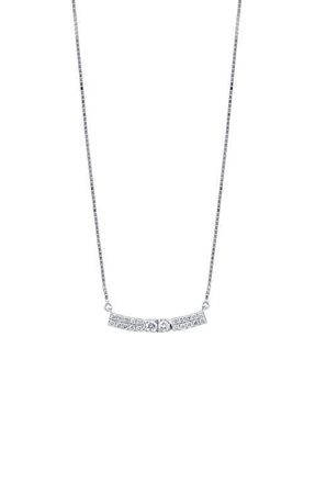 Bony Levy Diamond Bar Pendant Necklace in 18K White Gold at Nordstrom
