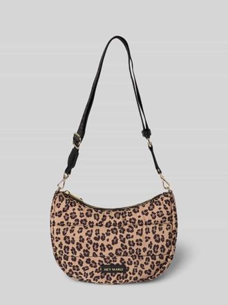 Hey Marly Handtasche mit Label-Badge Modell LIFETIME BUDDY in Sand, Gr&ouml;&szlig;e 1