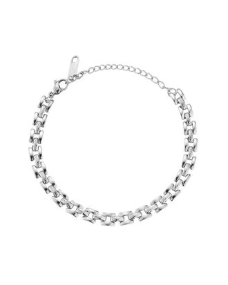 Glaze Jewelry Silver-Plated Stainless Steel Bracelet