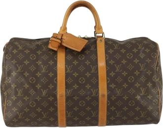 Louis Vuitton Pre-owned Weekend Bags, female, Brown, Size: ONE SIZE Pre-owned Keepall Travel Bag