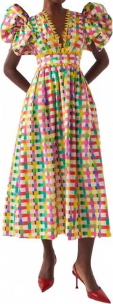 Celia B Curazao Midi Dress In Multi