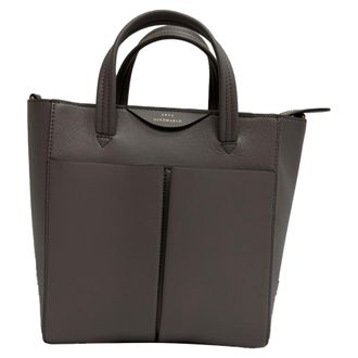 Anya Hindmarch Anya Hindmarch Mini Nevis Tote Bag in Grijs Kalfsleer