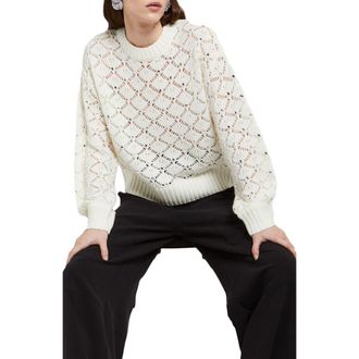ottod'Ame Fretworked Sweater in White at Nordstrom, Size X-Small It