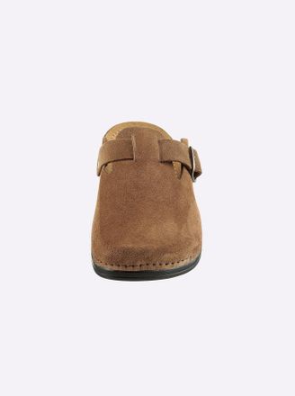 Mubb Clog MUBB, Herren, Gr. 40, cognac, Leder, Rindsleder, Veloursleder, Schuhe Clog