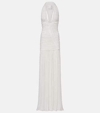 CHRISTOPHER ESBER Bridal Orion ruched halterneck gown