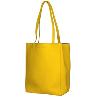 Celine Yellow Leather Shoulder Bag Tote Bag (Pre-Owned)
